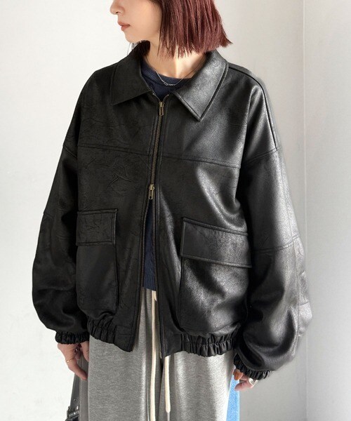 クラシカルエルフ（Classical Elf）/《JaVaジャバコラボ》背伸びなストリートMIX。ヴィンテージスウェード風ダブルジップブルゾン