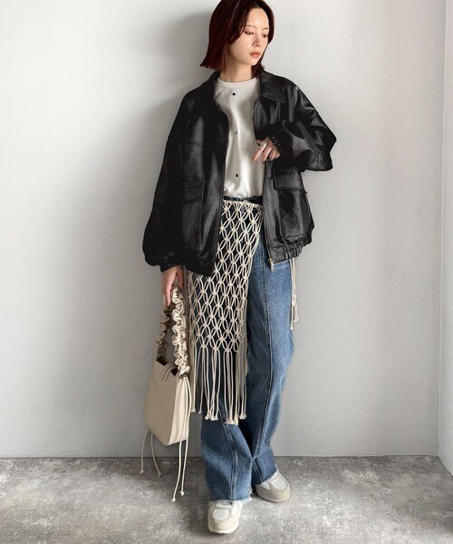 クラシカルエルフ（Classical Elf）/《JaVaジャバコラボ》背伸びなストリートMIX。ヴィンテージスウェード風ダブルジップブルゾン