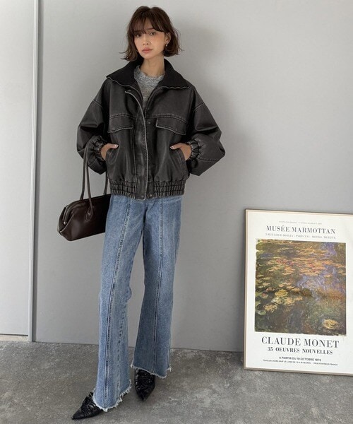 クラシカルエルフ（Classical Elf）/《JaVaジャバコラボ》ゆるっとシルエット。ヴィンテージ加工フェイクレザージャケット