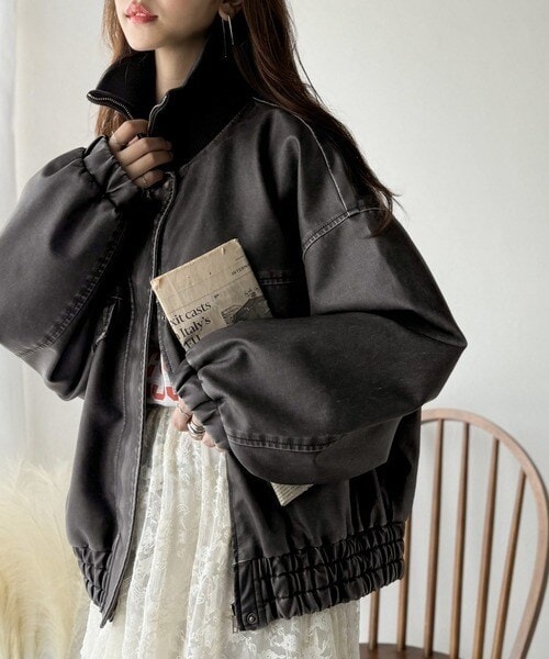 クラシカルエルフ（Classical Elf）/《JaVaジャバコラボ》ゆるっとシルエット。ヴィンテージ加工フェイクレザージャケット