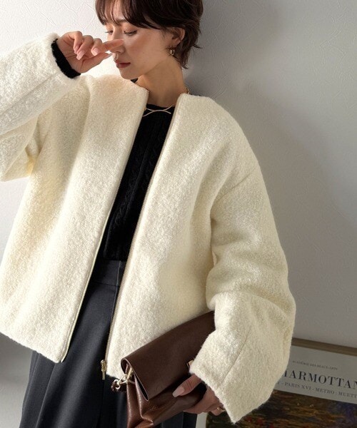 クラシカルエルフ（Classical Elf）/【Classical Evon】大人のためのアウター。軽やかブークレノーカラージャケット