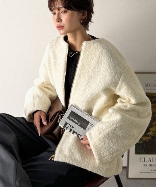 クラシカルエルフ（Classical Elf）/【Classical Evon】大人のためのアウター。軽やかブークレノーカラージャケット_7