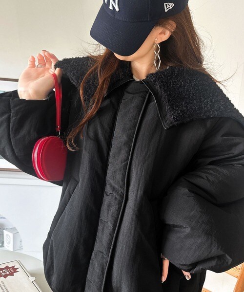 クラシカルエルフ（Classical Elf）/25AW新作《JaVaコラボ》セーラー風カラーがあざとい。中綿バルーンシルエットブルゾン（長袖）