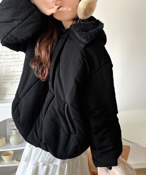 クラシカルエルフ（Classical Elf）/25AW新作《JaVaコラボ》セーラー風カラーがあざとい。中綿バルーンシルエットブルゾン（長袖）