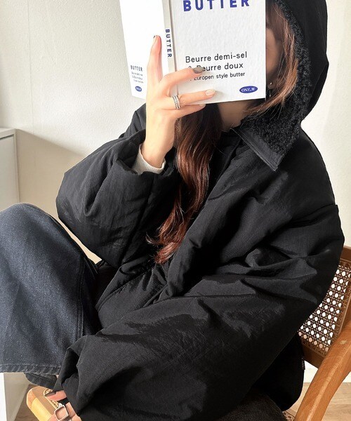 クラシカルエルフ（Classical Elf）/25AW新作《JaVaコラボ》セーラー風カラーがあざとい。中綿バルーンシルエットブルゾン（長袖）