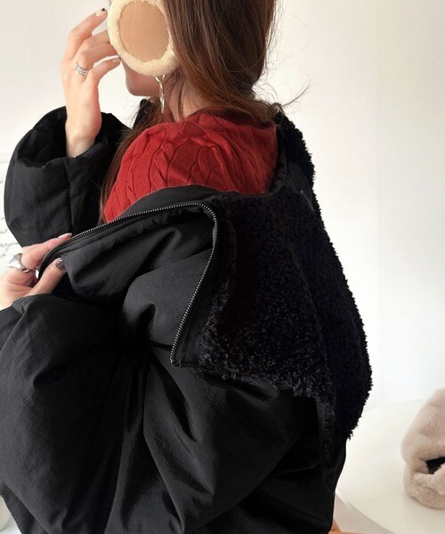 クラシカルエルフ（Classical Elf）/25AW新作《JaVaコラボ》セーラー風カラーがあざとい。中綿バルーンシルエットブルゾン（長袖）