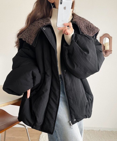 クラシカルエルフ（Classical Elf）/25AW新作《JaVaコラボ》セーラー風カラーがあざとい。中綿バルーンシルエットブルゾン（長袖）