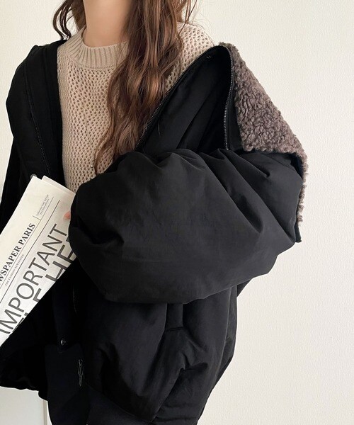 クラシカルエルフ（Classical Elf）/25AW新作《JaVaコラボ》セーラー風カラーがあざとい。中綿バルーンシルエットブルゾン（長袖）