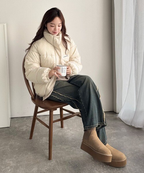 クラシカルエルフ（Classical Elf）/2025AW新作《JaVaコラボ》トレンド感も暖かさも叶える。ショート丈スタンドネック中綿ジャケット