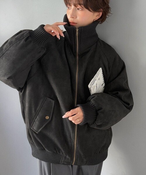 クラシカルエルフ（Classical Elf）/《JaVaジャバコラボ》甘辛バランスで“大人可愛い”リブタートル オーバーサイズスウェードブルゾン