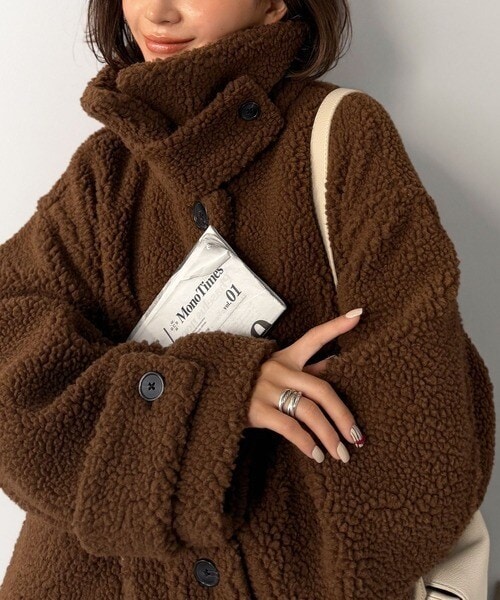 クラシカルエルフ（Classical Elf）/25AW新作《JaVaジャバコラボ》纏う大人ボアが包み込む♪ボアショートブルゾン