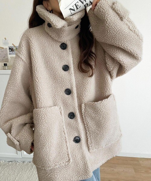 クラシカルエルフ（Classical Elf）/25AW新作《JaVaジャバコラボ》纏う大人ボアが包み込む♪ボアショートブルゾン