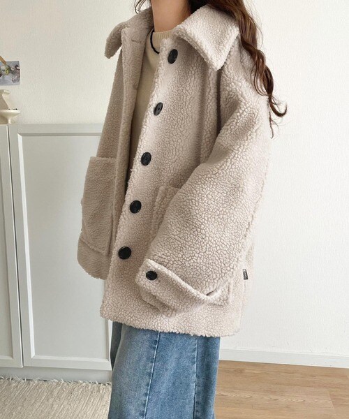 クラシカルエルフ（Classical Elf）/25AW新作《JaVaジャバコラボ》纏う大人ボアが包み込む♪ボアショートブルゾン