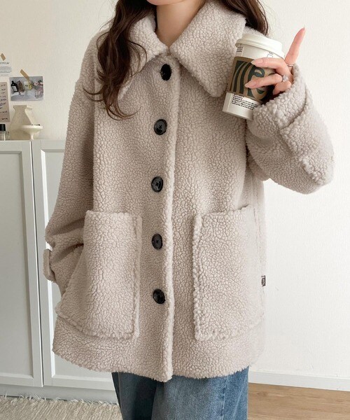 クラシカルエルフ（Classical Elf）/25AW新作《JaVaジャバコラボ》纏う大人ボアが包み込む♪ボアショートブルゾン