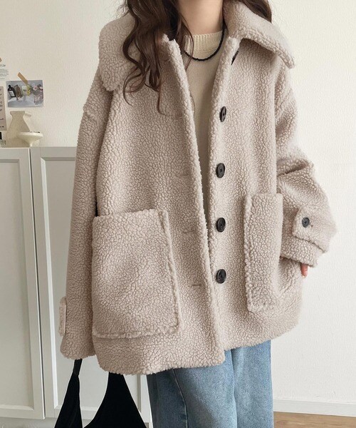 クラシカルエルフ（Classical Elf）/25AW新作《JaVaジャバコラボ》纏う大人ボアが包み込む♪ボアショートブルゾン