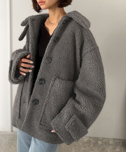 クラシカルエルフ（Classical Elf）/25AW新作《JaVaジャバコラボ》纏う大人ボアが包み込む♪ボアショートブルゾン