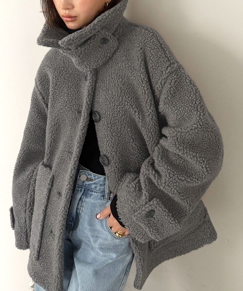 クラシカルエルフ（Classical Elf）/25AW新作《JaVaジャバコラボ》纏う大人ボアが包み込む♪ボアショートブルゾン