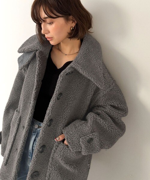 クラシカルエルフ（Classical Elf）/25AW新作《JaVaジャバコラボ》纏う大人ボアが包み込む♪ボアショートブルゾン