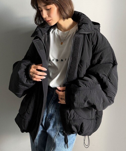 クラシカルエルフ（Classical Elf）/《JaVaジャバコラボ》ボリュームシルエット、今年の主役アウター。フード付き中綿モンスターブルゾン