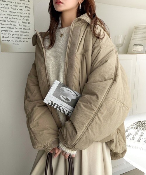 クラシカルエルフ（Classical Elf）/《JaVaジャバコラボ》ボリュームシルエット、今年の主役アウター。フード付き中綿モンスターブルゾン