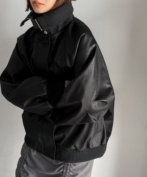 クラシカルエルフ（Classical Elf）/《JaVa ジャバコラボ》さっと羽織って。レイヤード衿比翼デザインヴィンテージ調レザージャケット