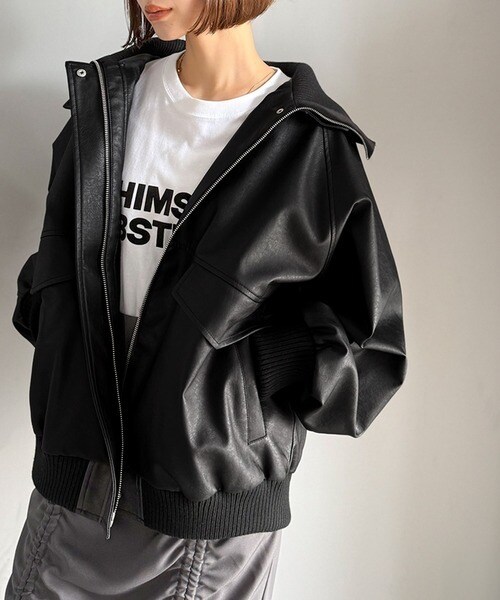 クラシカルエルフ（Classical Elf）/《JaVa ジャバコラボ》さっと羽織って。レイヤード衿比翼デザインヴィンテージ調レザージャケット