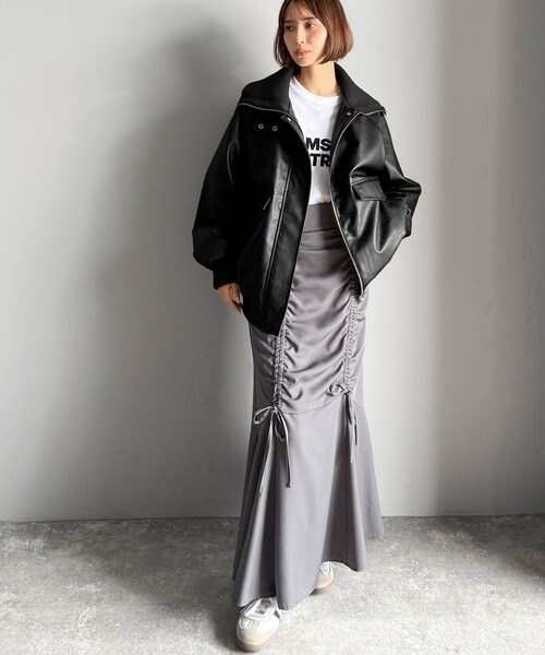 クラシカルエルフ（Classical Elf）/《JaVa ジャバコラボ》さっと羽織って。レイヤード衿比翼デザインヴィンテージ調レザージャケット