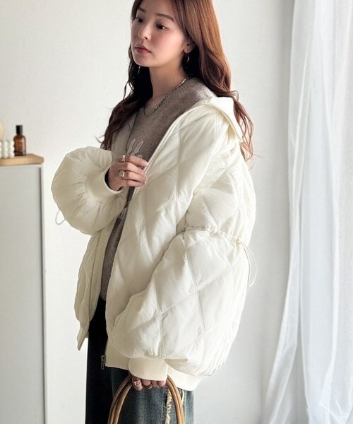 クラシカルエルフ（Classical Elf）/25AW新作《JaVaジャバコラボ》大人カジュアルの主役。ダブルキルティング袖ドロスト中綿ジャケット