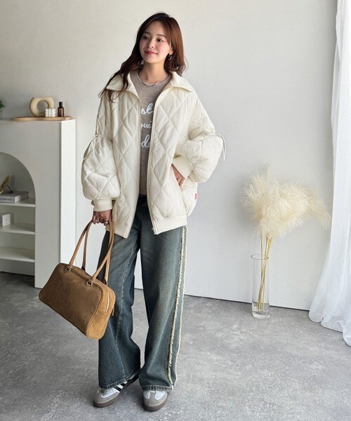 クラシカルエルフ（Classical Elf）/25AW新作《JaVaジャバコラボ》大人カジュアルの主役。ダブルキルティング袖ドロスト中綿ジャケット