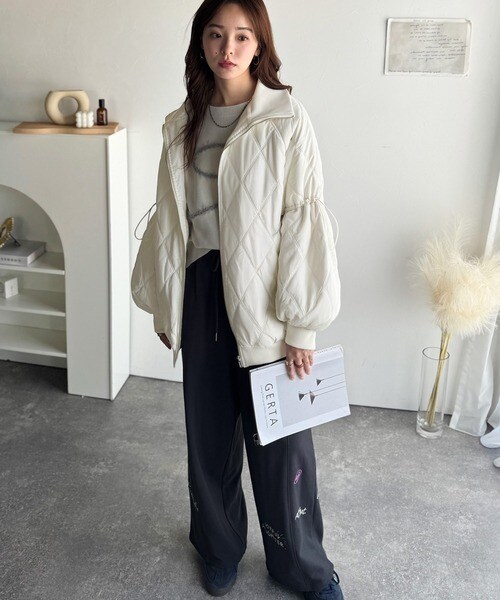 クラシカルエルフ（Classical Elf）/25AW新作《JaVaジャバコラボ》大人カジュアルの主役。ダブルキルティング袖ドロスト中綿ジャケット