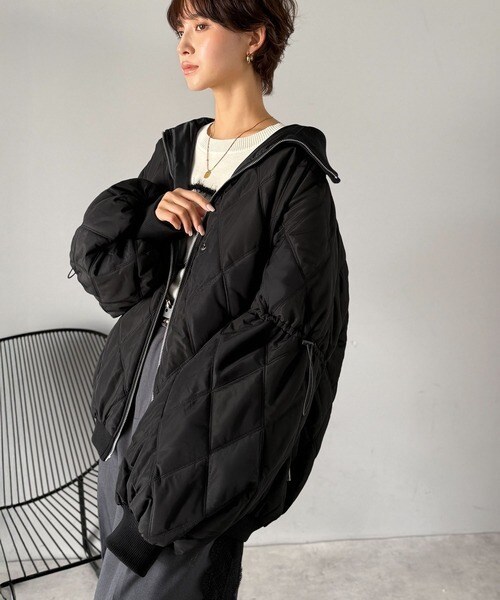 クラシカルエルフ（Classical Elf）/25AW新作《JaVaジャバコラボ》大人カジュアルの主役。ダブルキルティング袖ドロスト中綿ジャケット