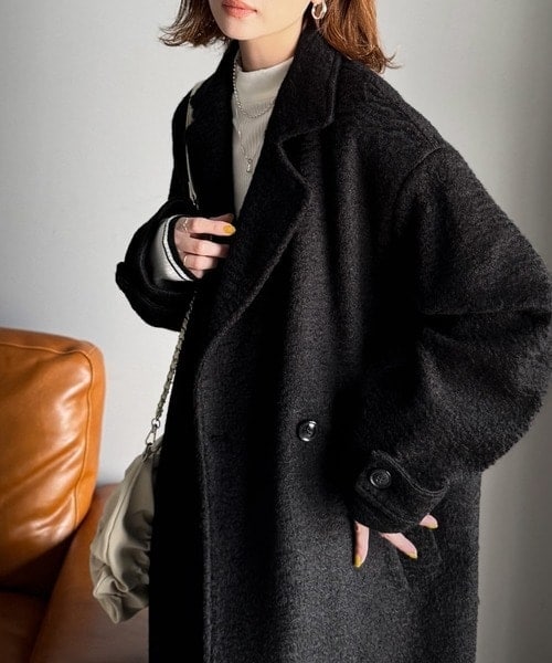 クラシカルエルフ（Classical Elf）/【25AW新作】こなれ上品な雰囲気をまとう。フェイクウールロング丈アウター