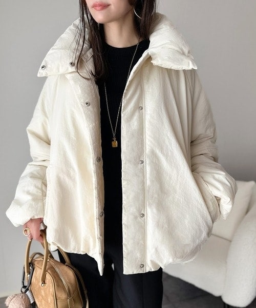 【NEW】クラシカルエルフ（Classical Elf）/《JaVa ジャバコラボ》衿2WAYで旬映え。衿取り外し可能エッグライン中綿ブルゾン