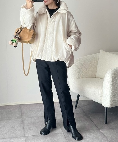 【NEW】クラシカルエルフ（Classical Elf）/《JaVa ジャバコラボ》衿2WAYで旬映え。衿取り外し可能エッグライン中綿ブルゾン