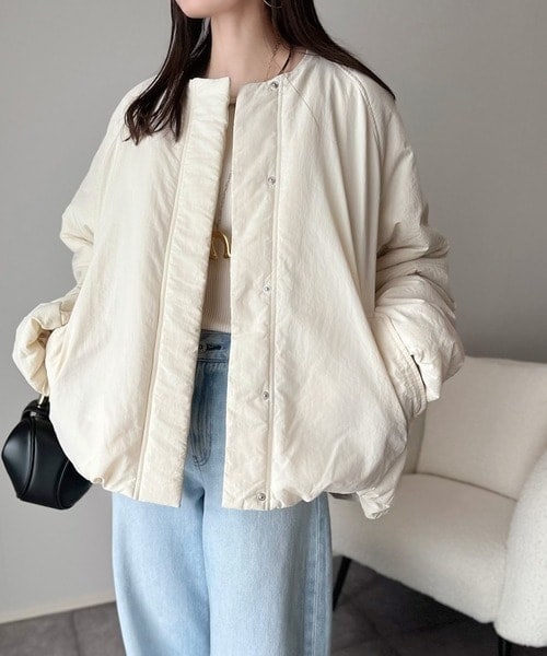 【NEW】クラシカルエルフ（Classical Elf）/《JaVa ジャバコラボ》衿2WAYで旬映え。衿取り外し可能エッグライン中綿ブルゾン