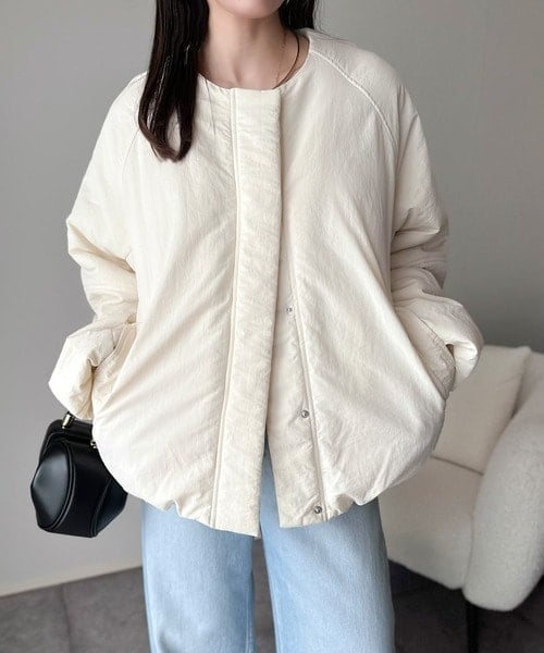 【NEW】クラシカルエルフ（Classical Elf）/《JaVa ジャバコラボ》衿2WAYで旬映え。衿取り外し可能エッグライン中綿ブルゾン