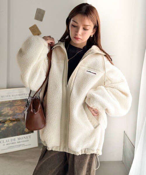 【NEW】クラシカルエルフ（Classical Elf）/《JaVaジャバコラボ》冷え知らず＆洒落見えアウター。あったかボア異素材切り替えブルゾン