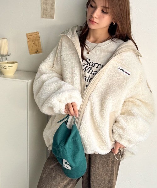 【NEW】クラシカルエルフ（Classical Elf）/《JaVaジャバコラボ》冷え知らず＆洒落見えアウター。あったかボア異素材切り替えブルゾン