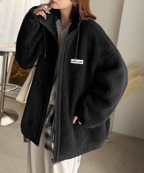 【NEW】クラシカルエルフ（Classical Elf）/《JaVaジャバコラボ》冷え知らず＆洒落見えアウター。あったかボア異素材切り替えブルゾン