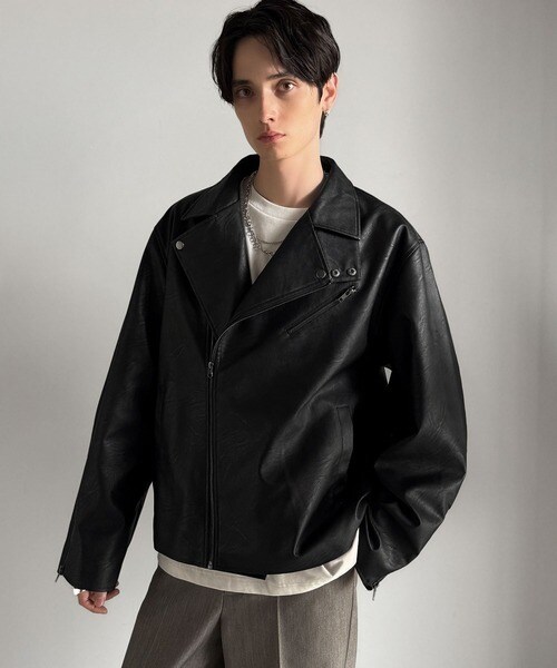 【NEW】クラシカルエルフ（Classical Elf）/《JaVaジャバコラボ》こなれ感、爆上がり。フェイクレザーライダースジャケット