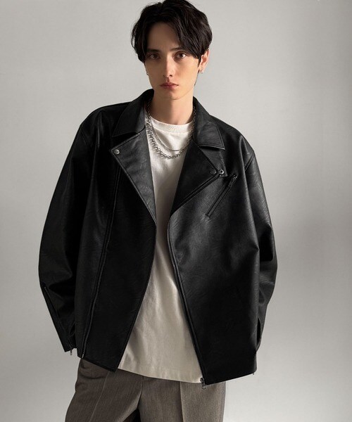 【NEW】クラシカルエルフ（Classical Elf）/《JaVaジャバコラボ》こなれ感、爆上がり。フェイクレザーライダースジャケット