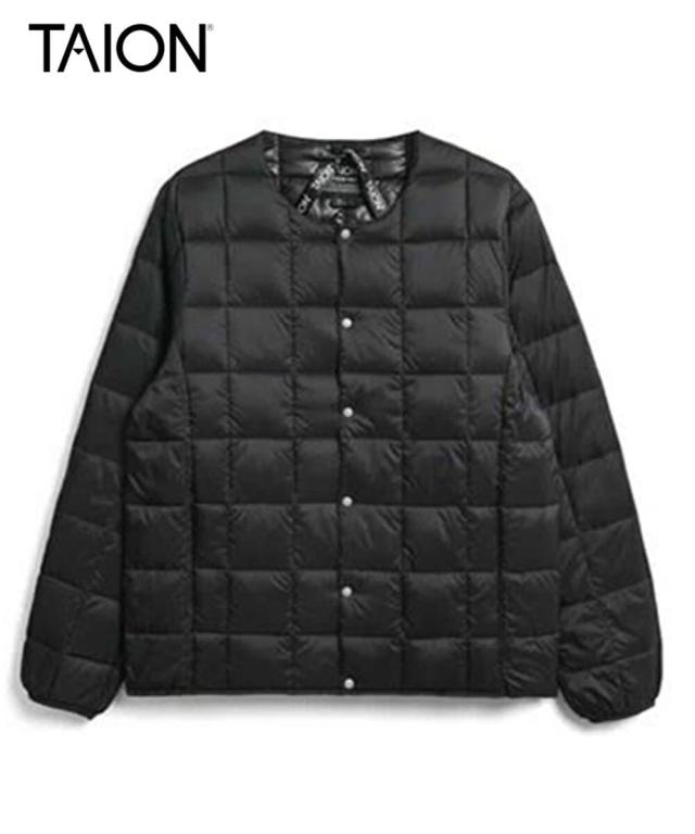 タイオン（TAION）/【TAION】ベーシック クルーネックボタン インナーダウンジャケット