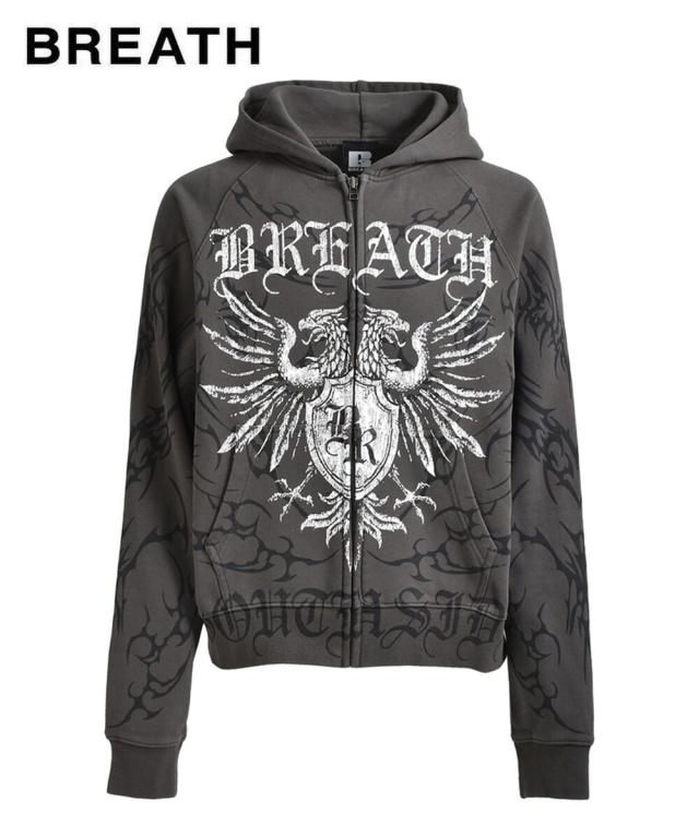 スタイライズ（STYLISE）/【BREATH / ブレス】TWIN HEAD LOGO ZIP UP HOODIE