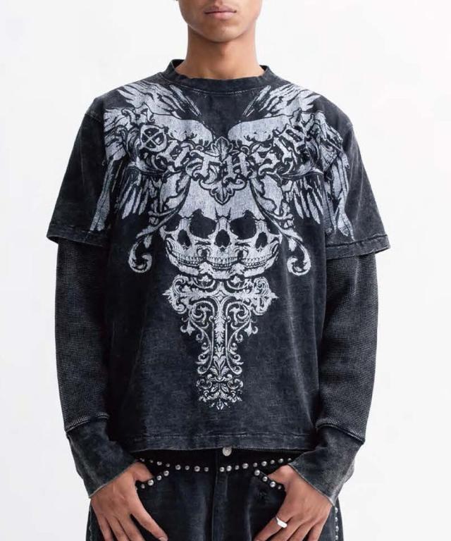 スタイライズ（STYLISE）/【BREATH】SKULL WING LOGO TEE / ブラック [BR25SS−C5006] スタイライズ（STYLISE）/【BREATH】SKULL WING LOGO TEE / ブラック