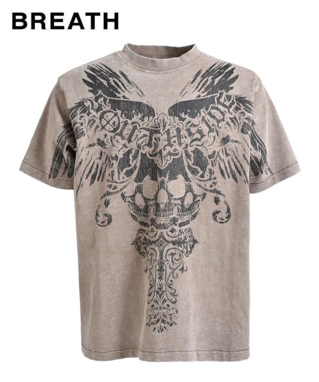 スタイライズ（STYLISE）/【BREATH】SKULL WING LOGO TEE / ダスト [BR25SS−C5006]