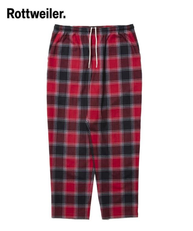 スタイライズ（STYLISE）/【ROTTWEILER】R9 NEL CHECK PANTS / レッド [RW25S0312]