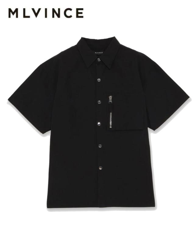 スタイライズ（STYLISE）/【MLVINCE】NYLON S/S SHIRTS / ブラック
