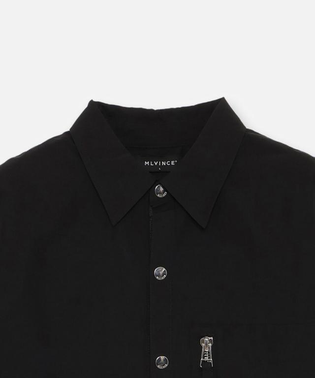 スタイライズ（STYLISE）/【MLVINCE】NYLON S/S SHIRTS / ブラック