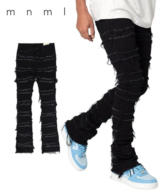 スタイライズ（STYLISE）/【mnml】X597 PANELED SKINNY STACKED DENIM [I]