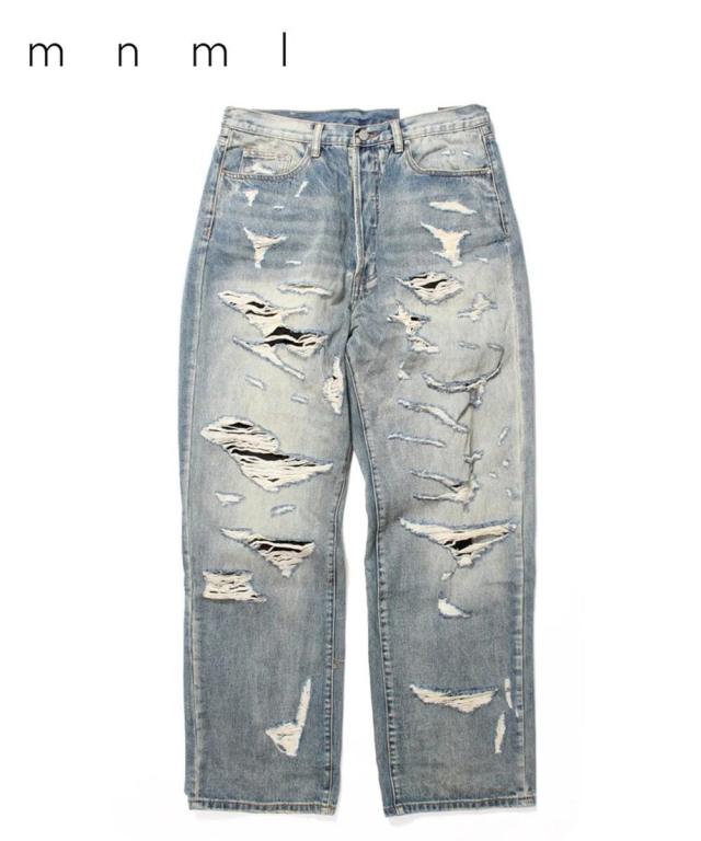 スタイライズ（STYLISE）/【mnml】ULTRA BAGGY DISTRESSED DENIM [I]
